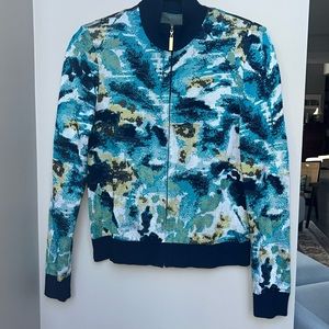 St. John zipped cardigan, size small